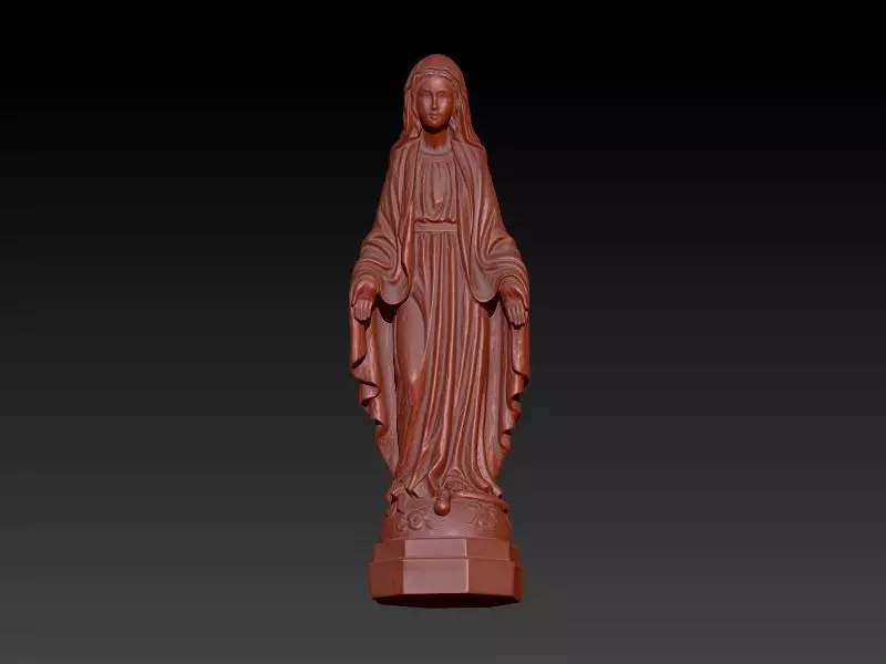 Virgin Mary Statue 3D print model