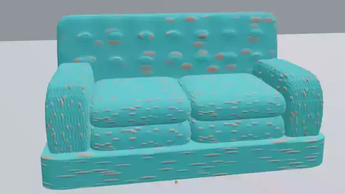 Modern Minimalist Sofa 3D Model