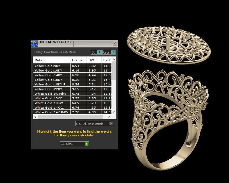 Ring and Pearl 3D print model_2