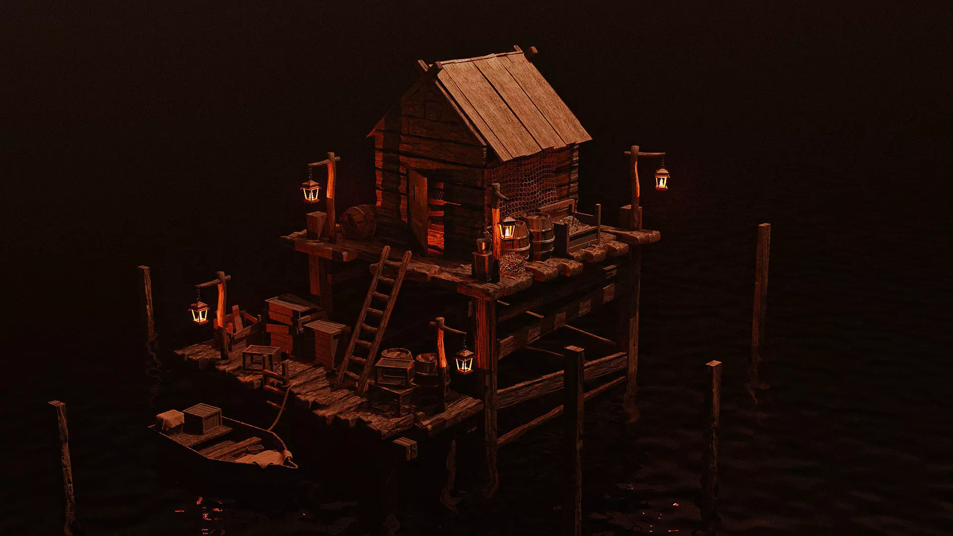 Silent Hut - Concept Art 3D model