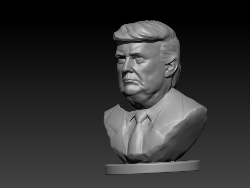 Donald Trump Bust  3D print model_7