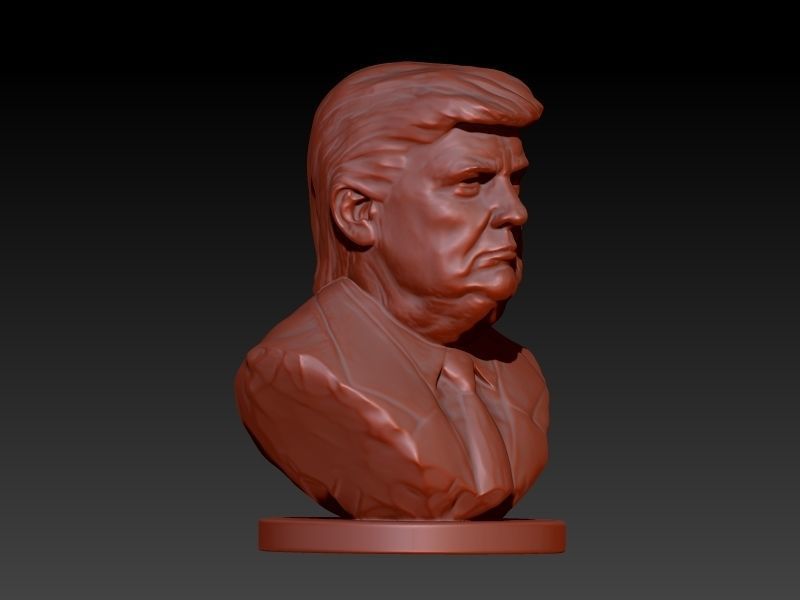 Donald Trump Bust  3D print model_4