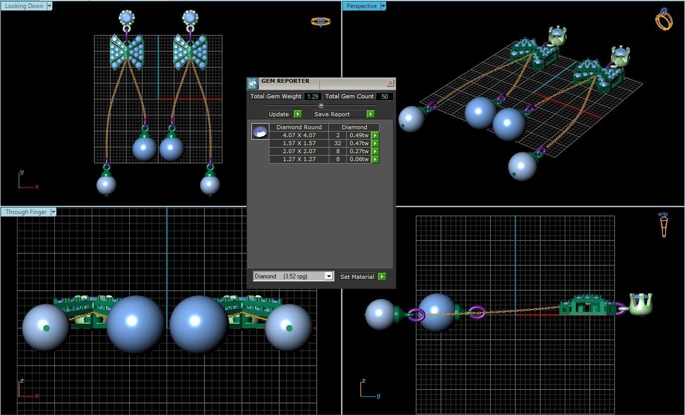 Earring 3D print model_1