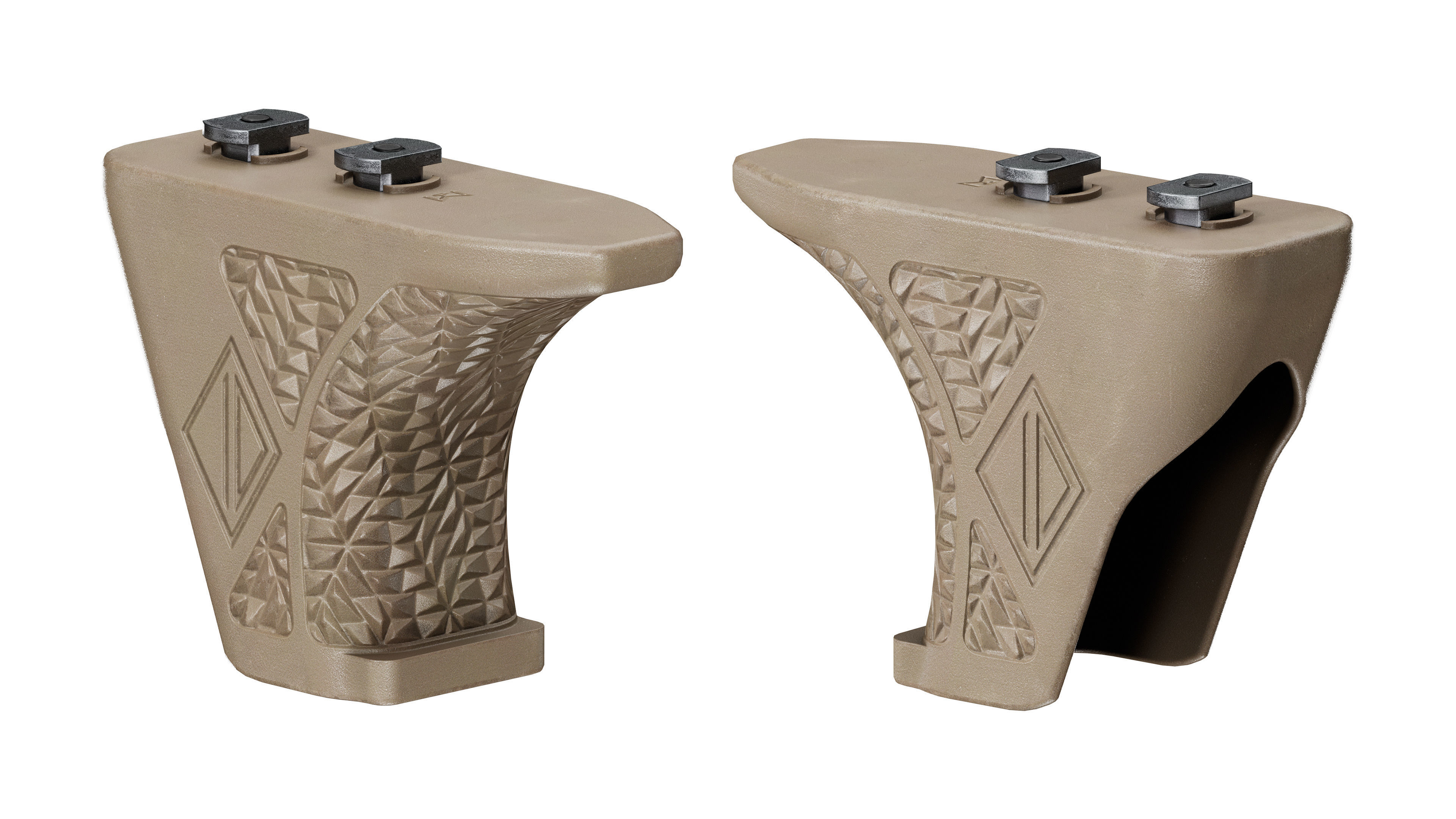 IRREGULAR DEFENSE GRIP AND RAIL COVER Low-poly 3D model_3