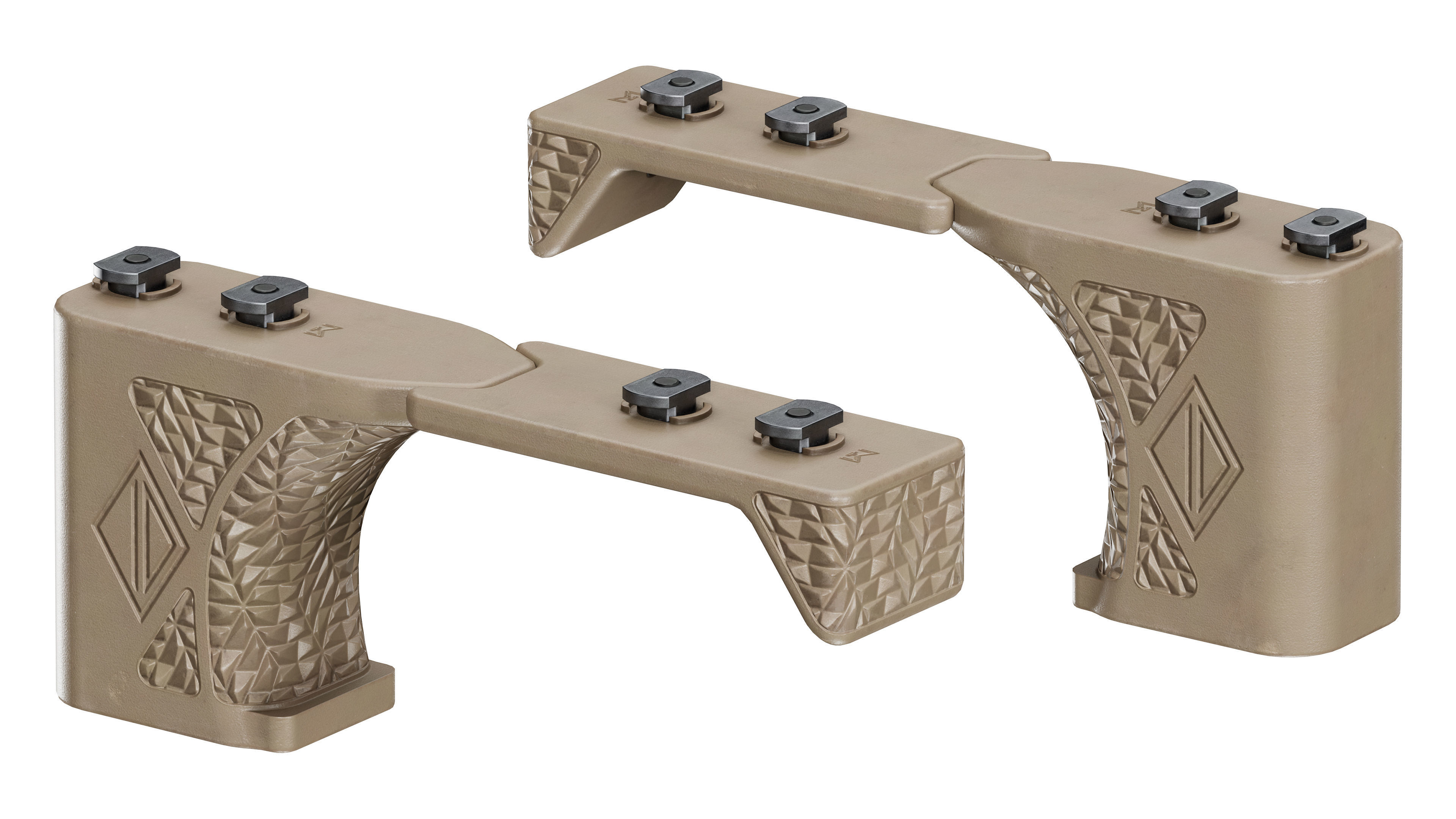 IRREGULAR DEFENSE GRIP AND RAIL COVER Low-poly 3D model_8