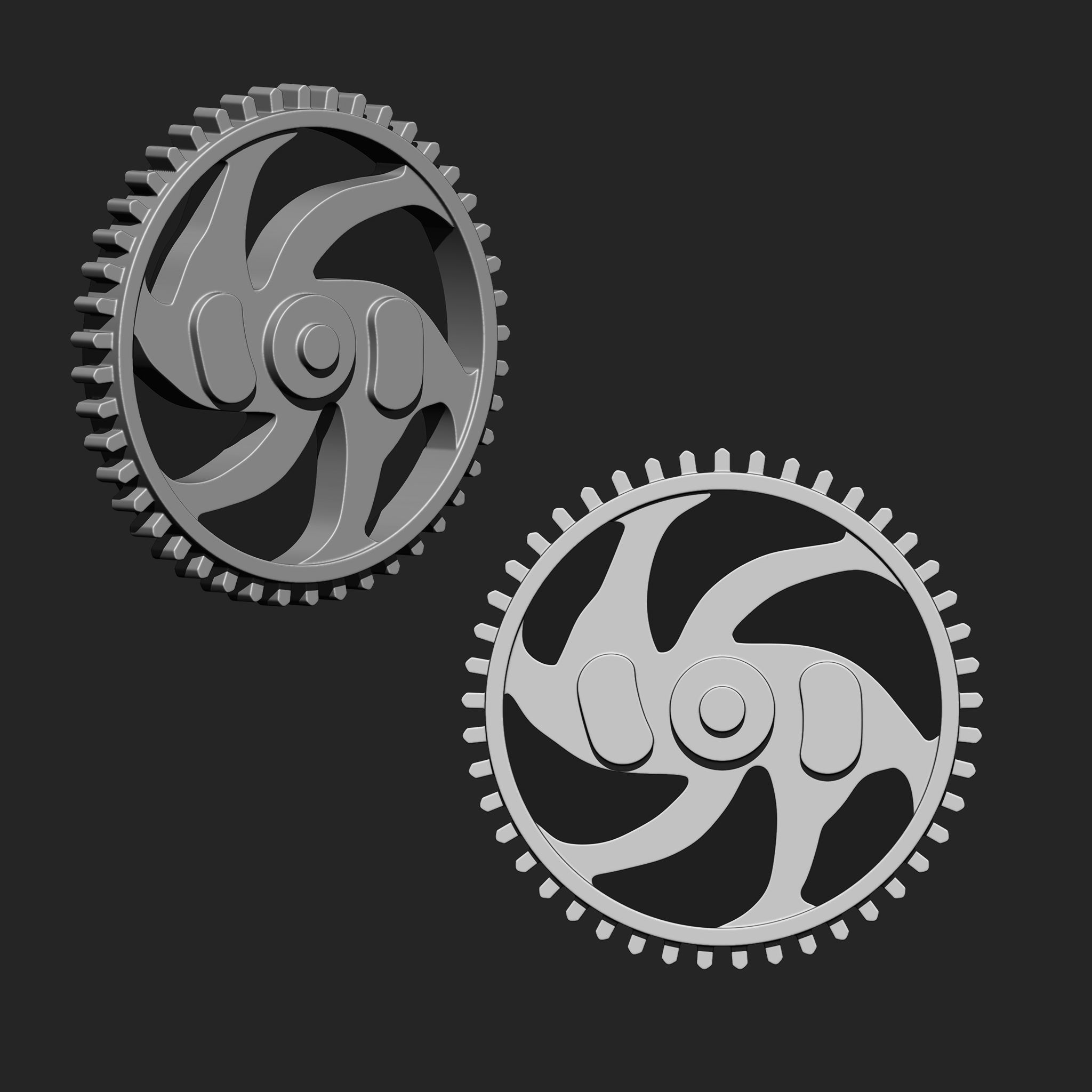 Steampunk Gears IMM Brush Pack 19 in One Vol 5 3D model_12