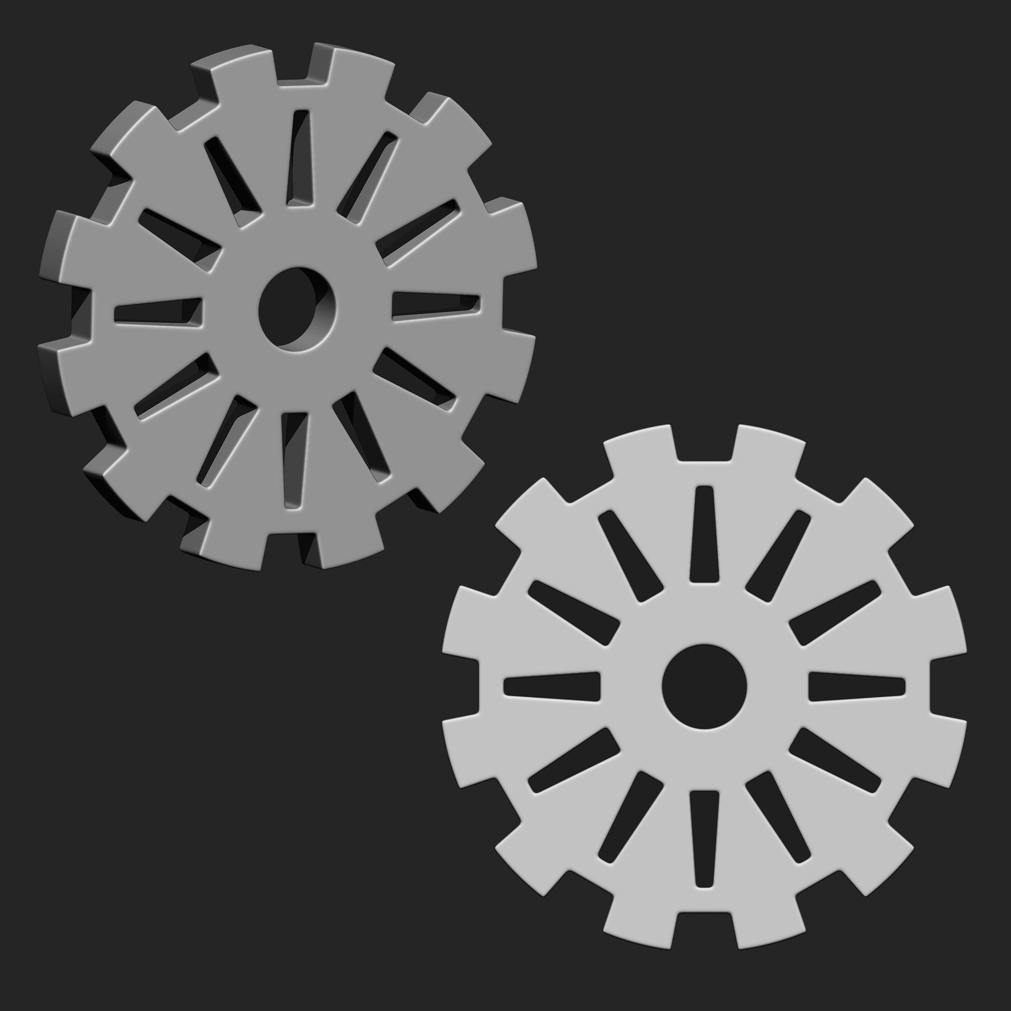 Steampunk Gears IMM Brush Pack 19 in One Vol 5 3D model_4