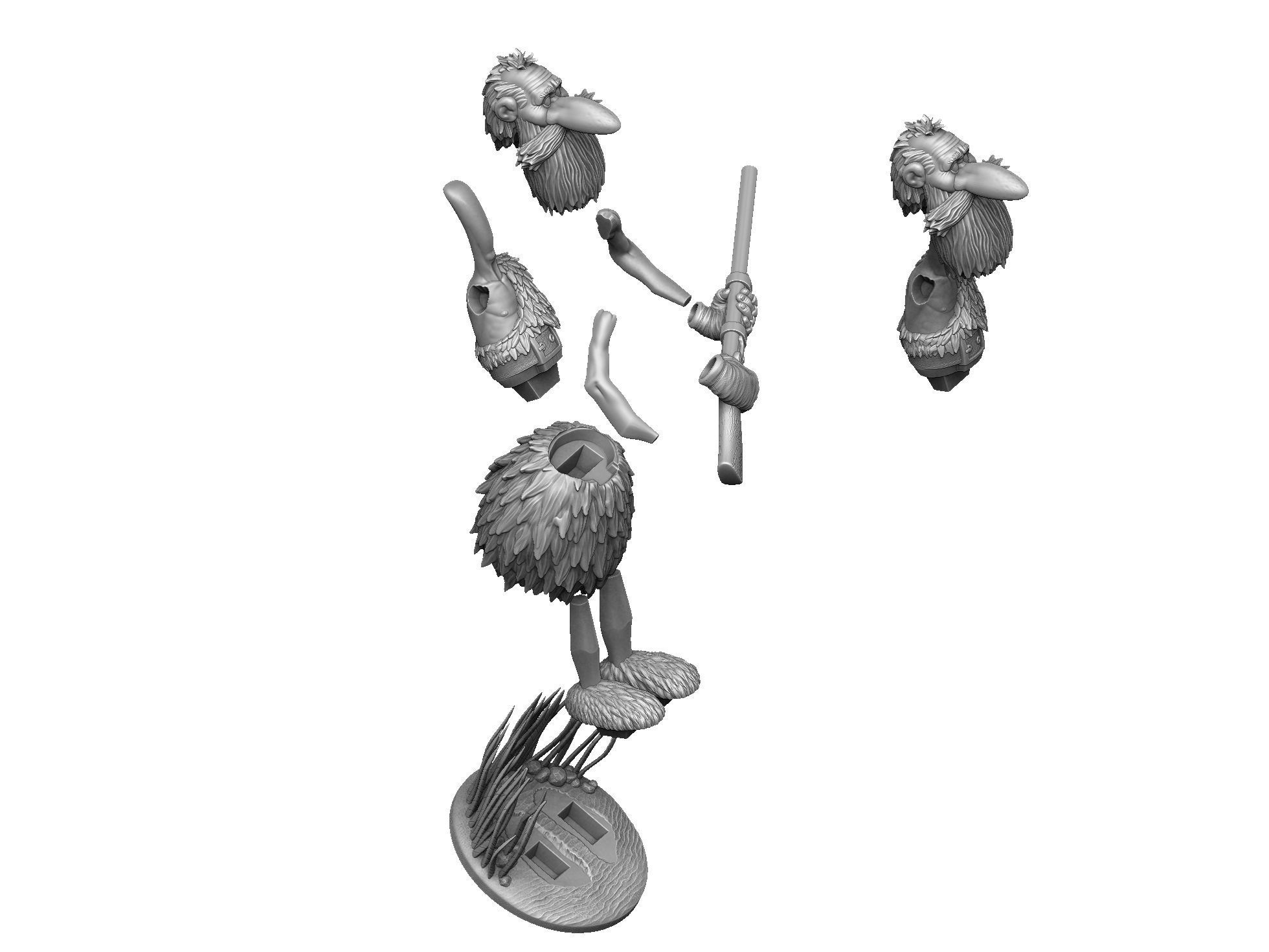 Ben Gunn for 3D printing STL  3D print model_27