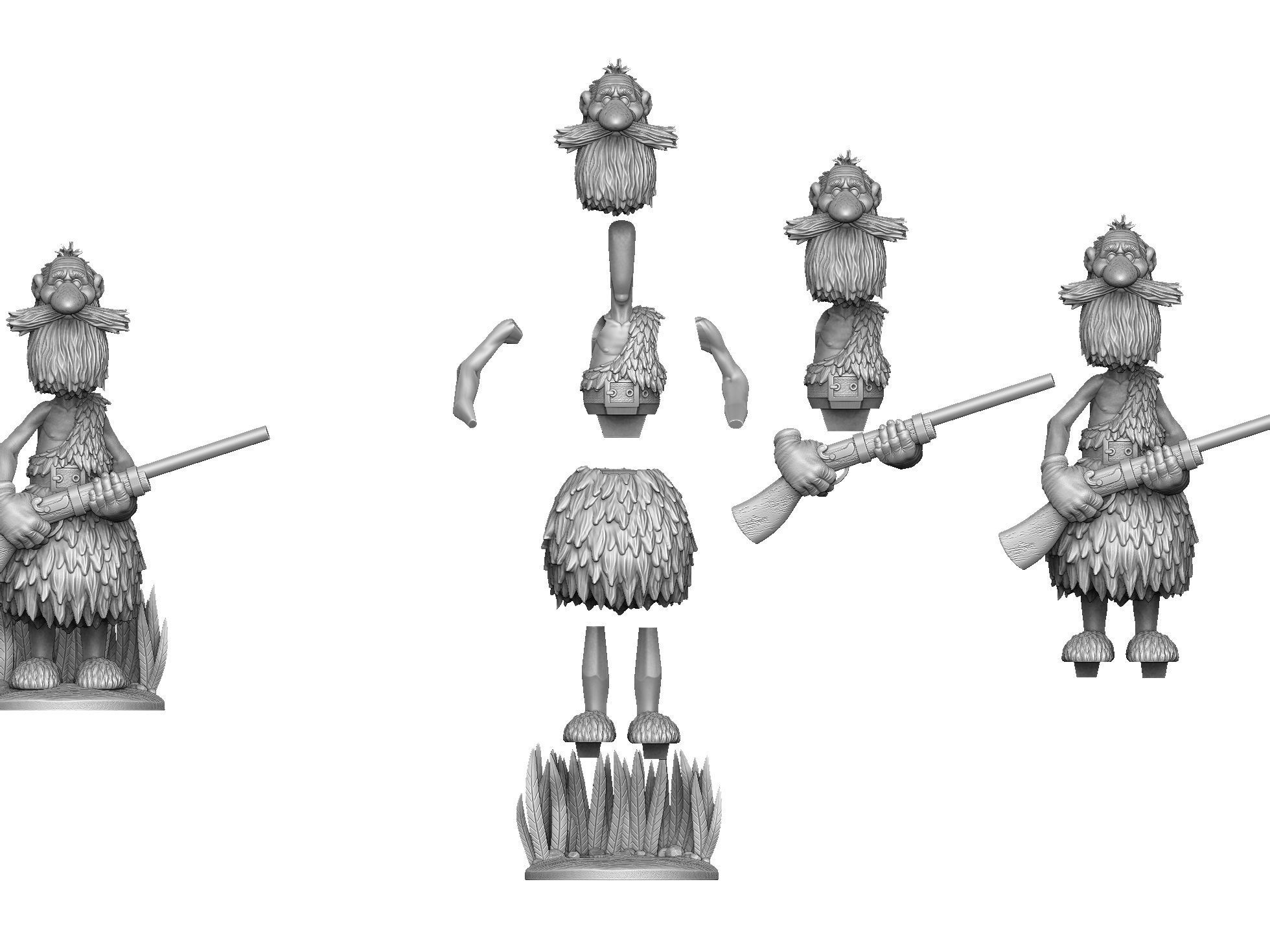 Ben Gunn for 3D printing STL  3D print model_28