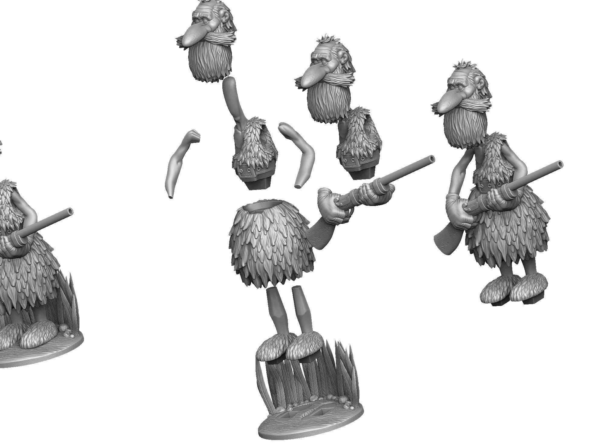 Ben Gunn for 3D printing STL  3D print model_24