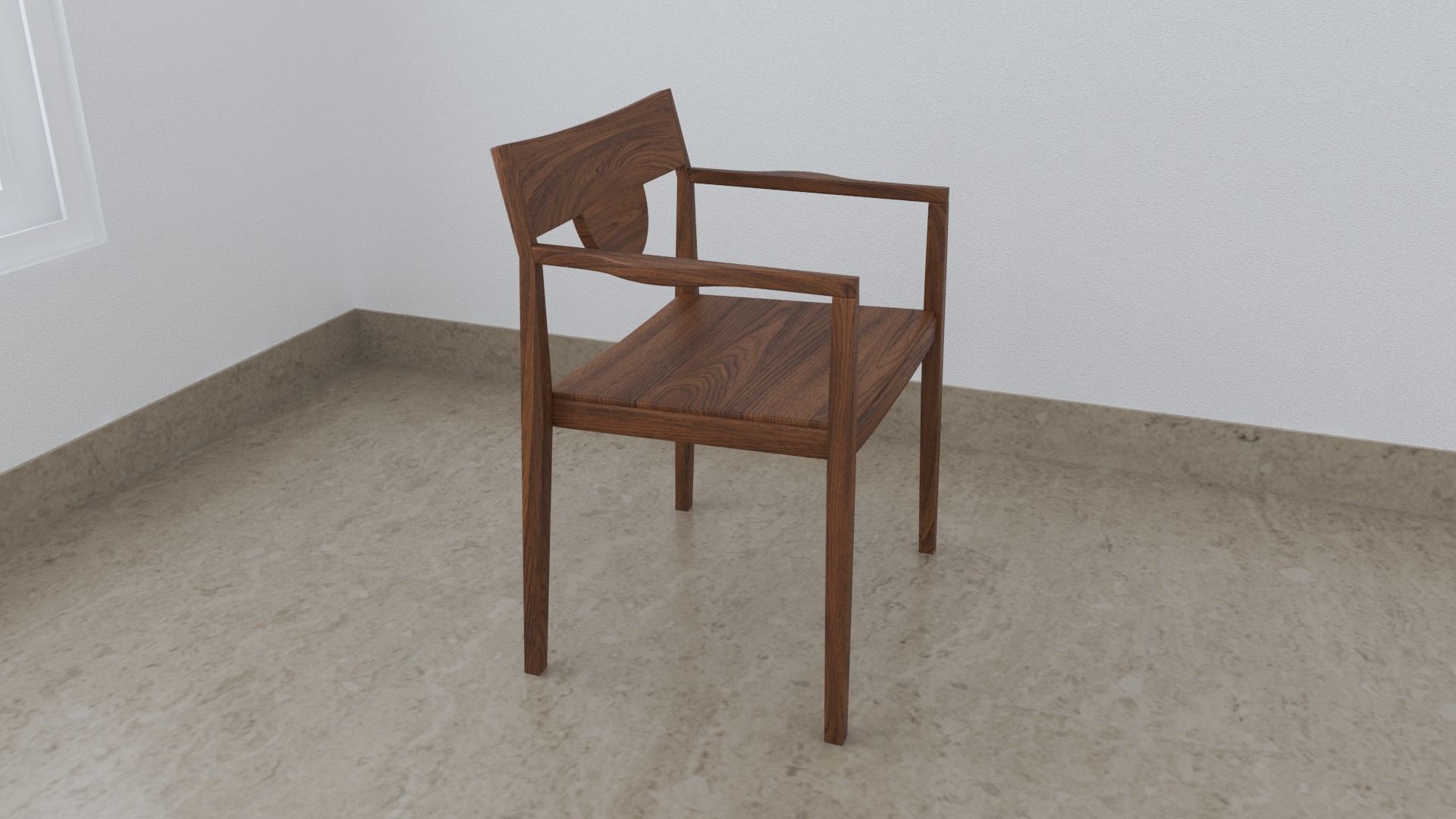 Wooden Chair 3D model_1