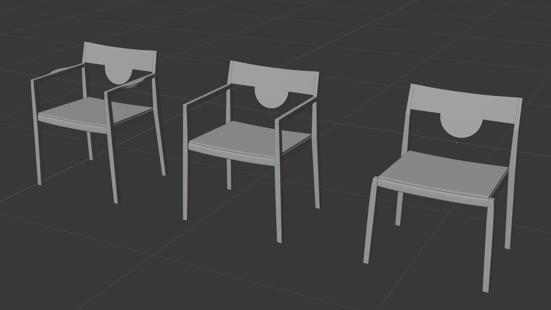 Wooden Chair 3D model_9