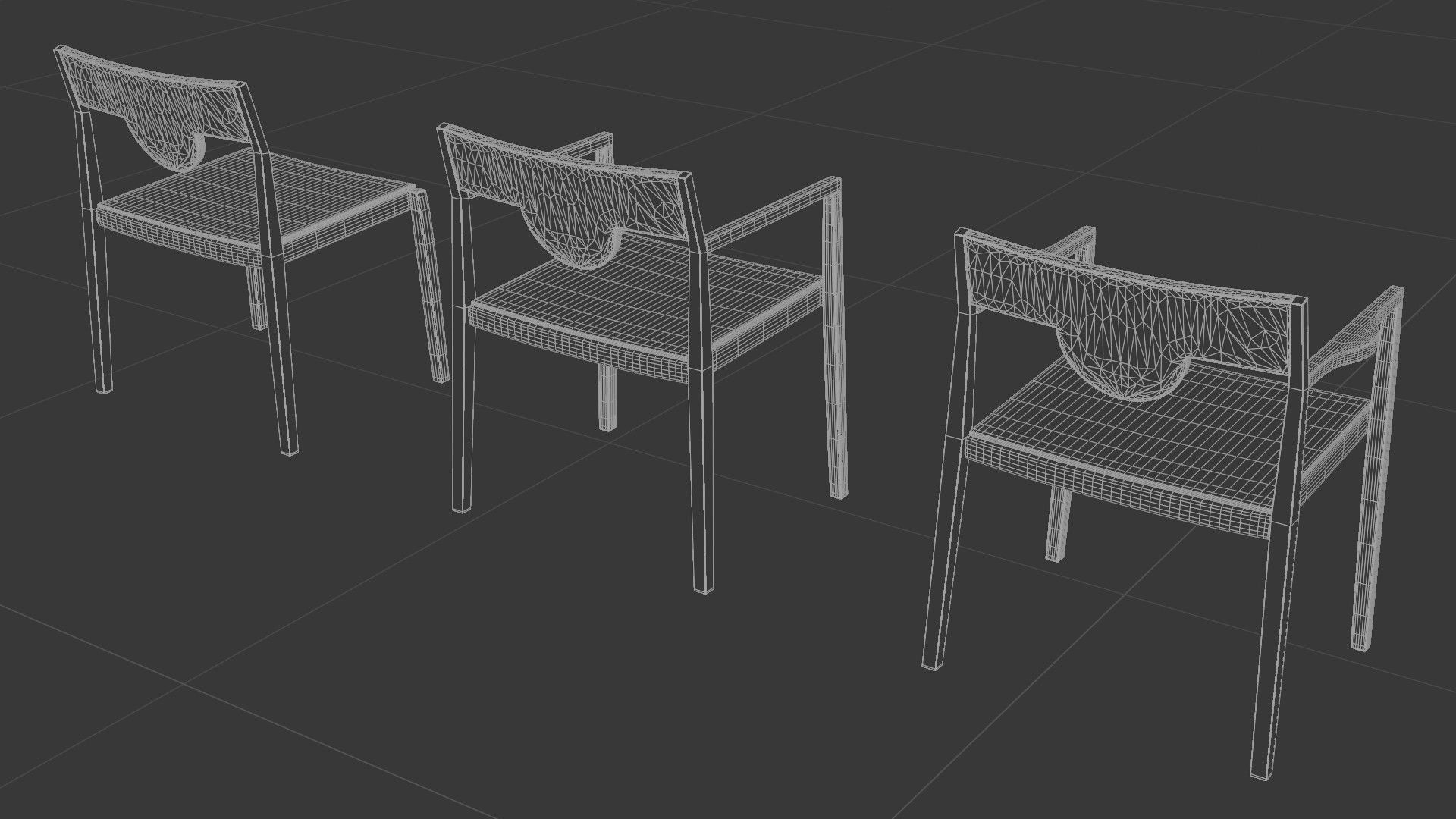 Wooden Chair 3D model_12