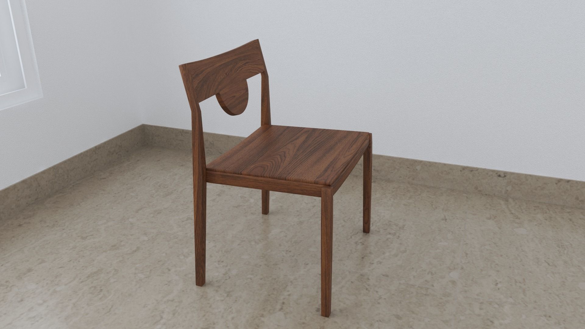 Wooden Chair 3D model_7