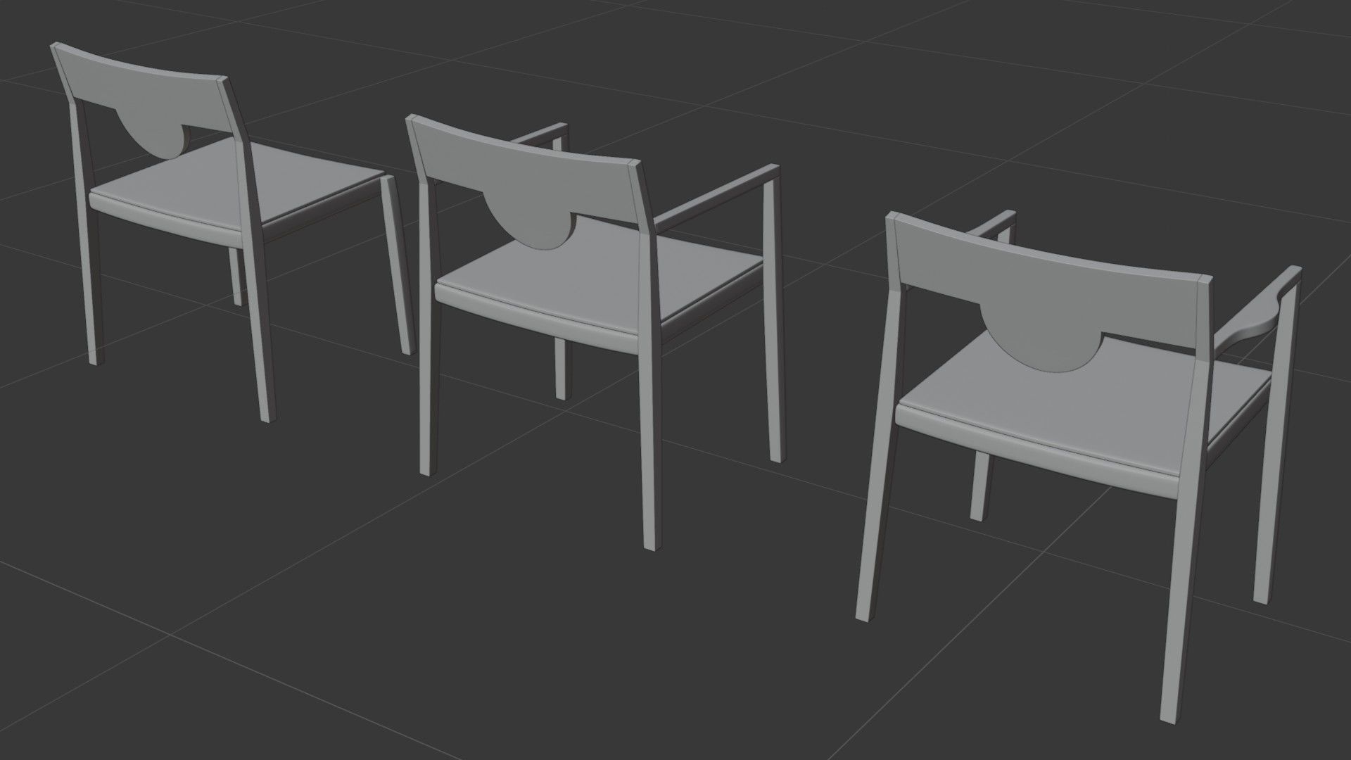 Wooden Chair 3D model_10