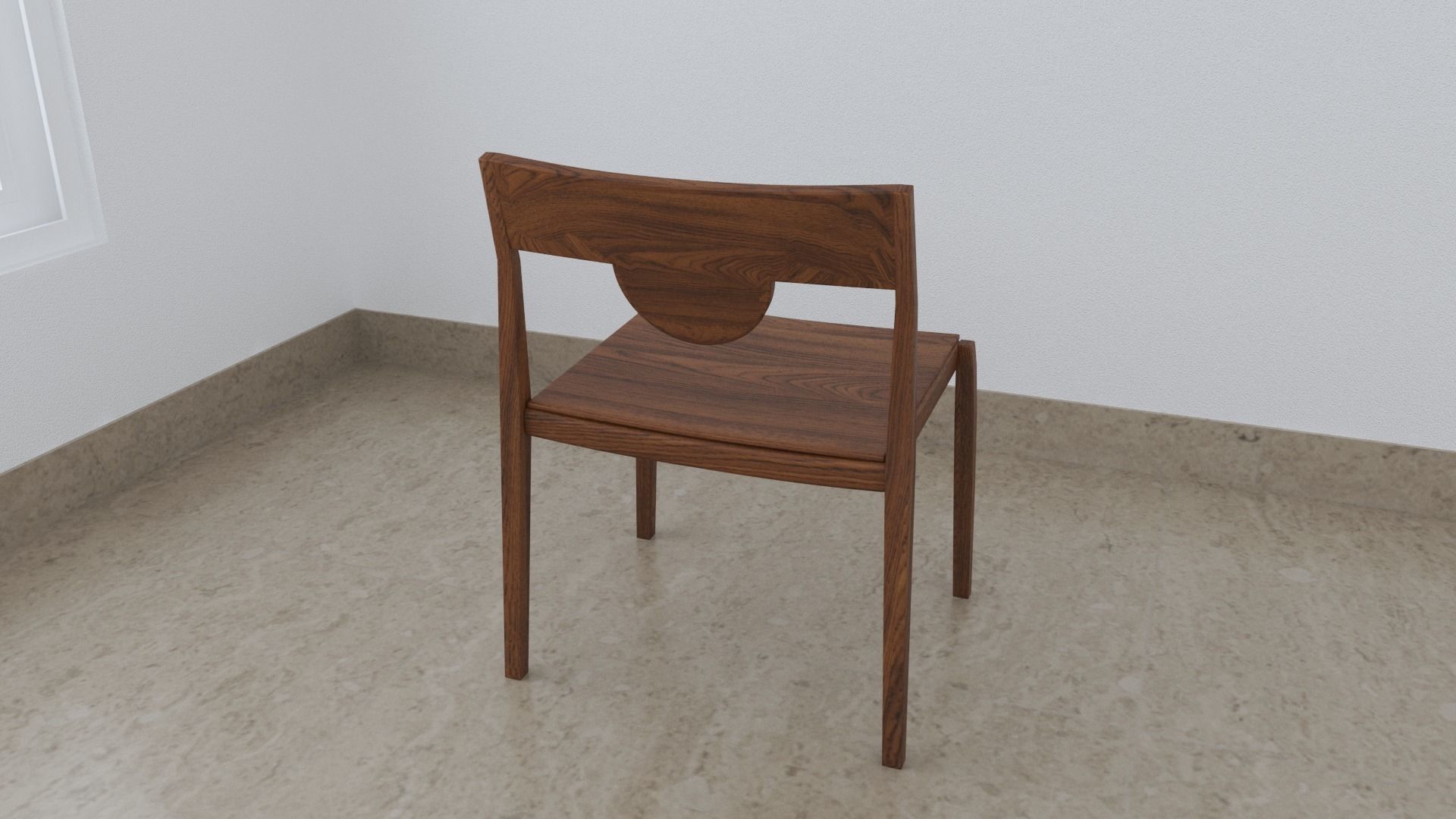 Wooden Chair 3D model_8