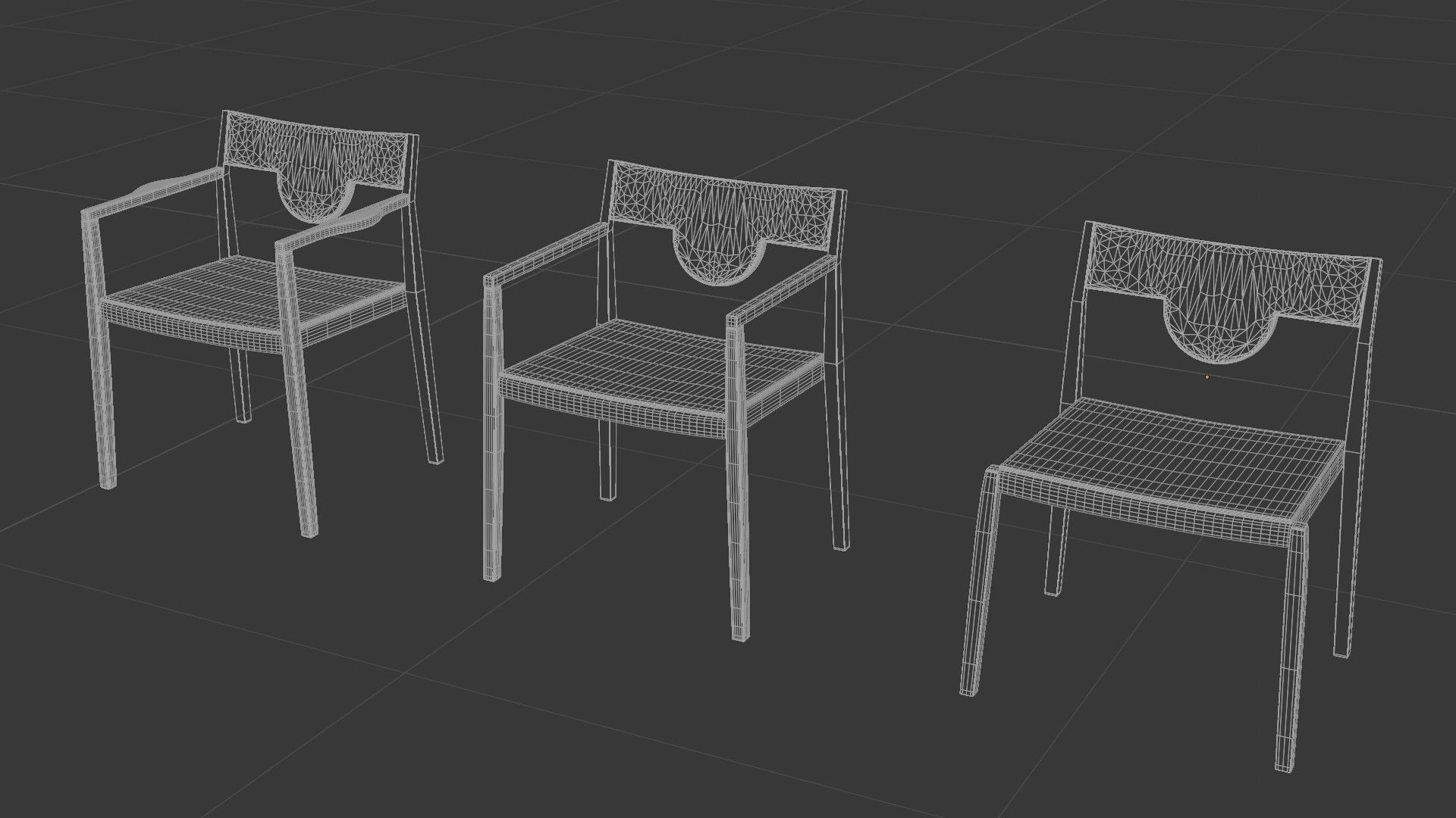 Wooden Chair 3D model_11