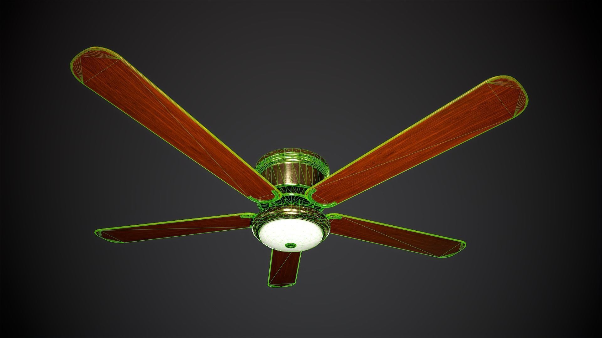 Ceiling Light Set Low-poly 3D model_13