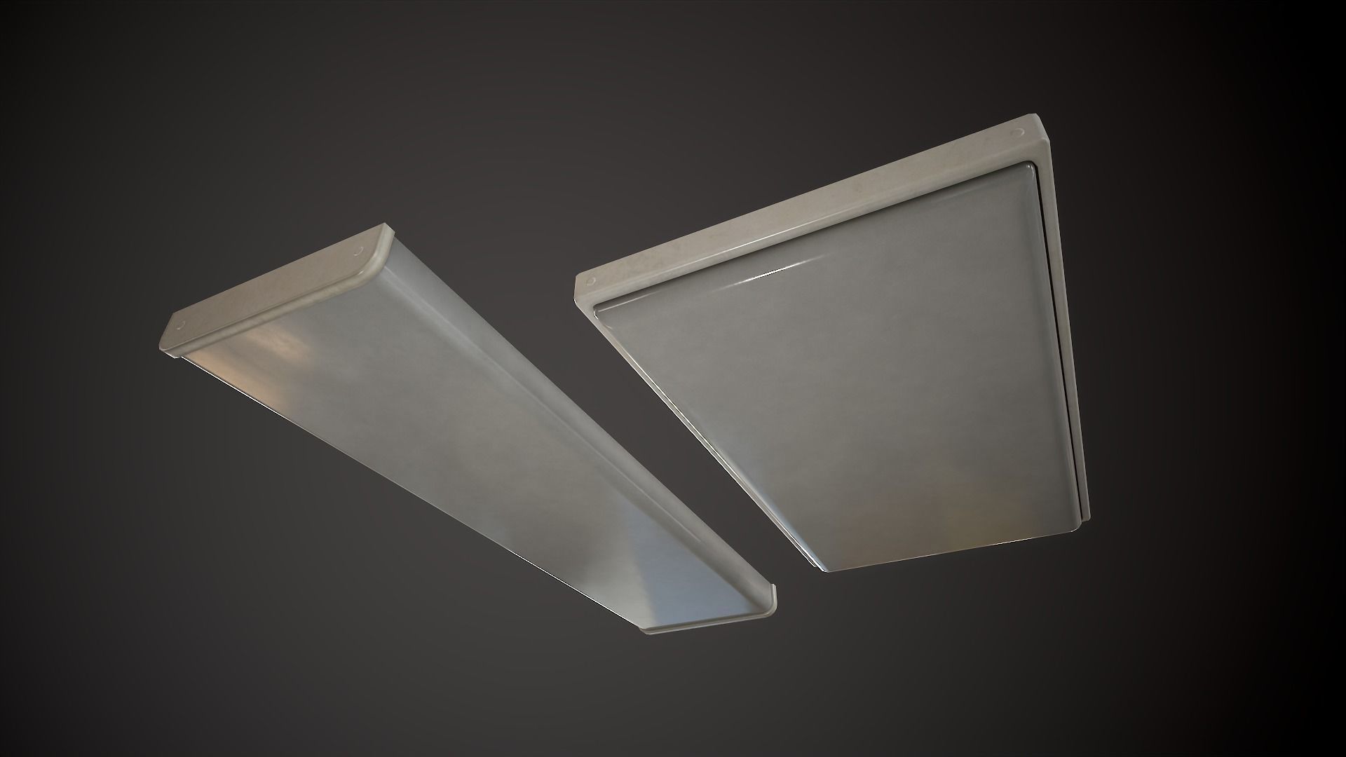 Ceiling Light Set Low-poly 3D model_6