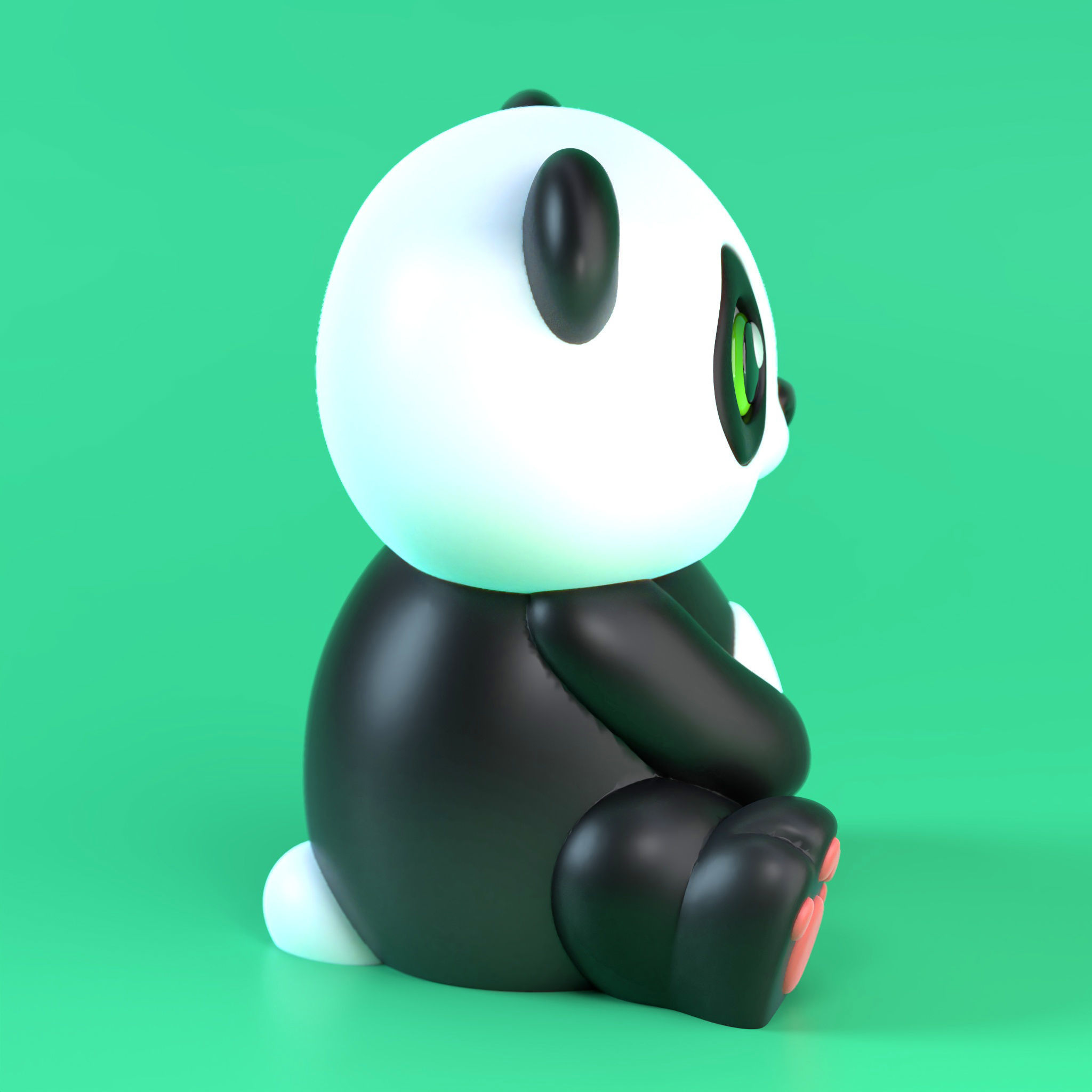 CUTE BABY PANDA  NO SUPPORTS Free 3D print model_1