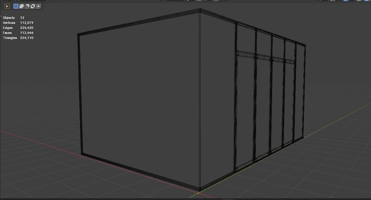 Commercial Glass window Free 3D model_8