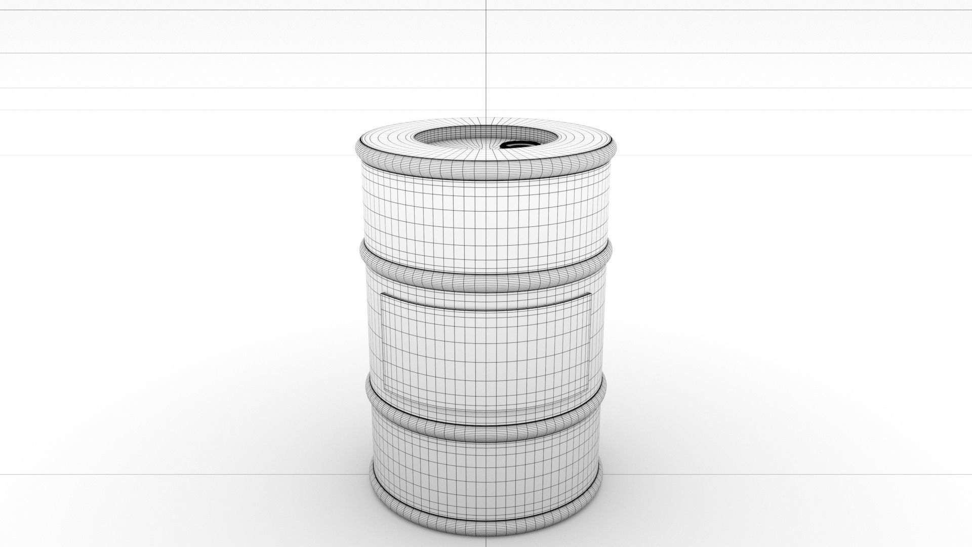 laos Game Drum Container Low-poly 3D model_5