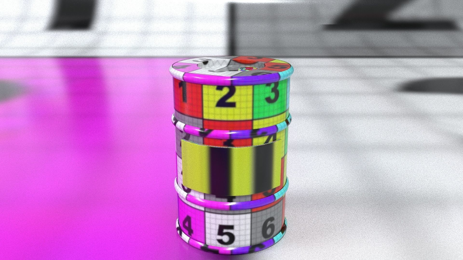 laos Game Drum Container Low-poly 3D model_10