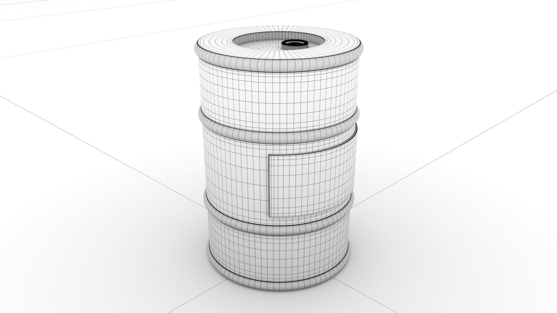 laos Game Drum Container Low-poly 3D model_6