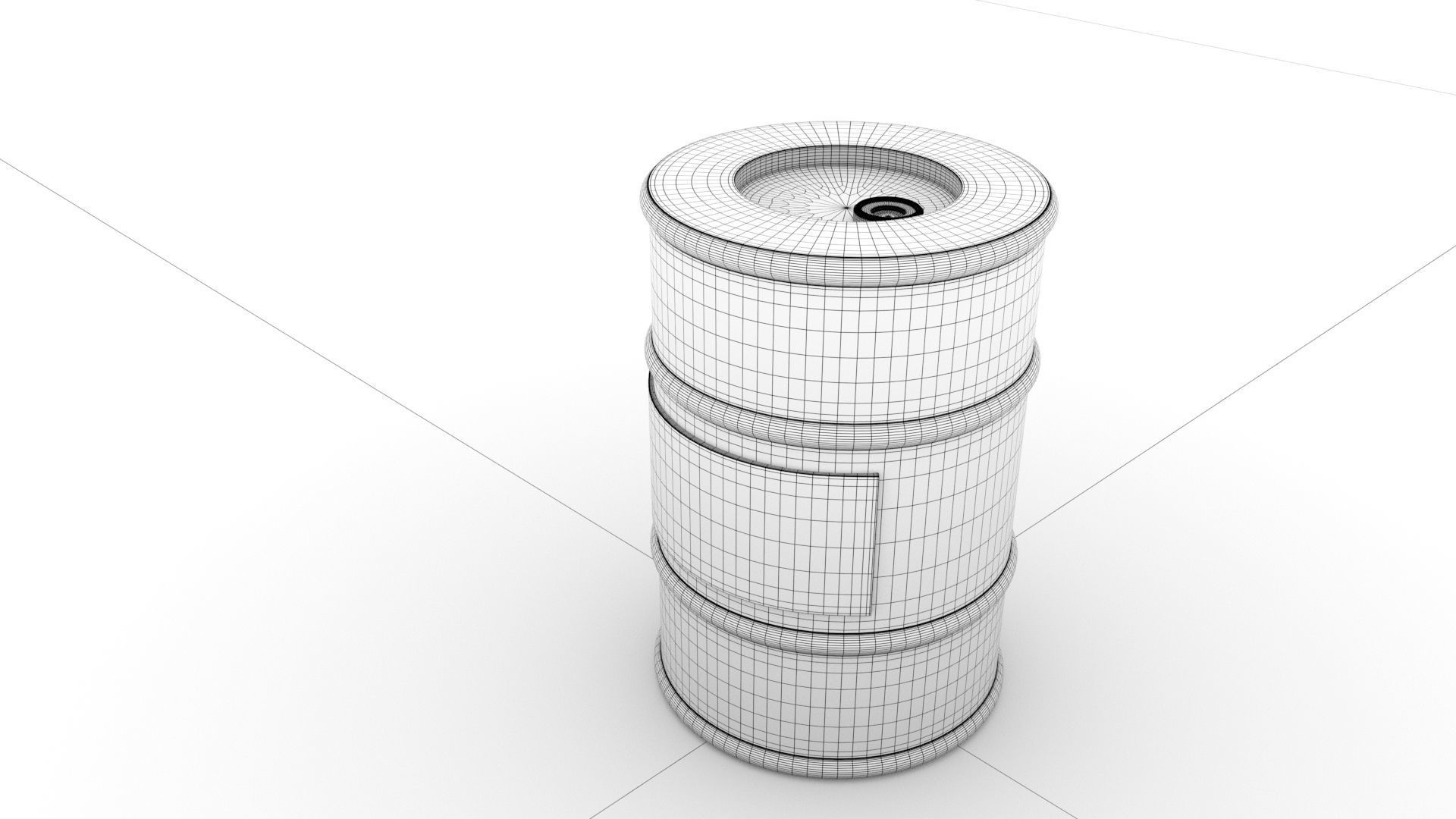 laos Game Drum Container Low-poly 3D model_7