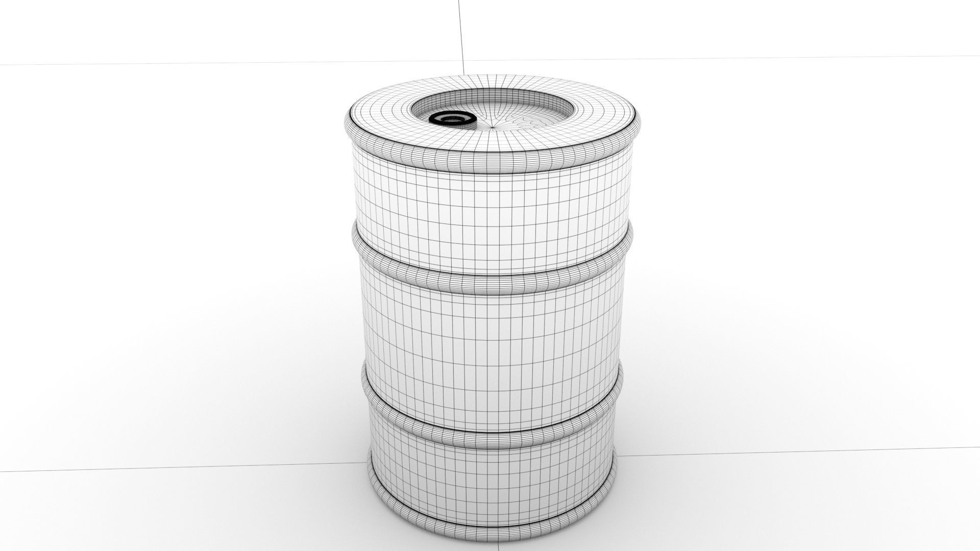 laos Game Drum Container Low-poly 3D model_8