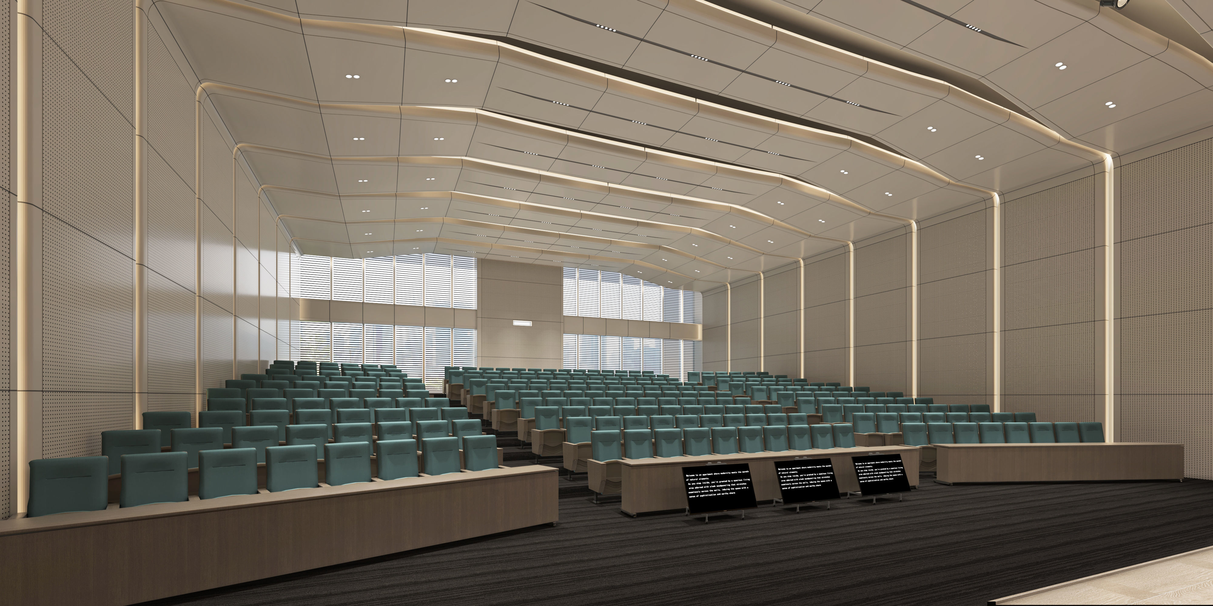 Large lecture hall 3D model animated | CGTrader