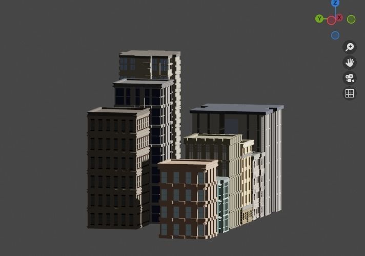 Incredible Pack Realistics Buildings Low-poly 3D model_13