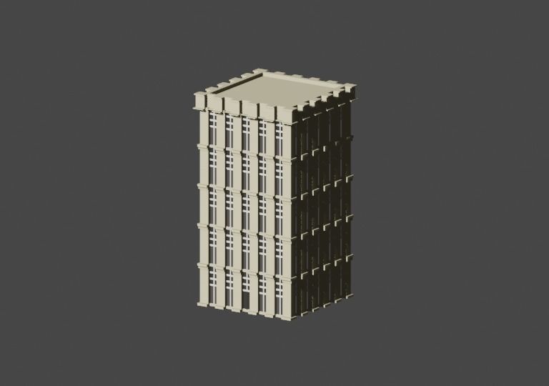 Incredible Pack Realistics Buildings Low-poly 3D model_107