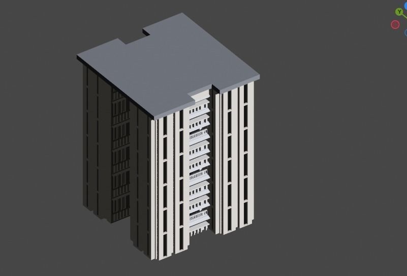 Incredible Pack Realistics Buildings Low-poly 3D model_68