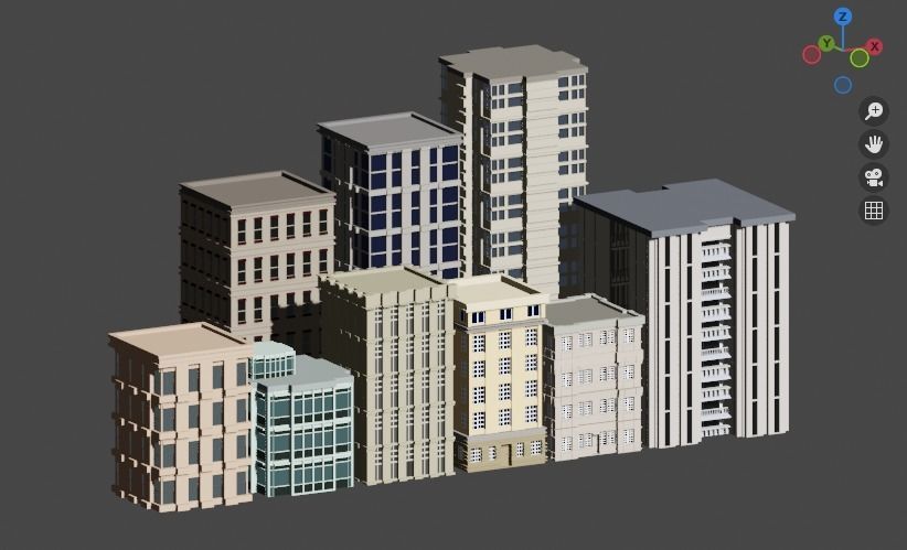 Incredible Pack Realistics Buildings Low-poly 3D model_17