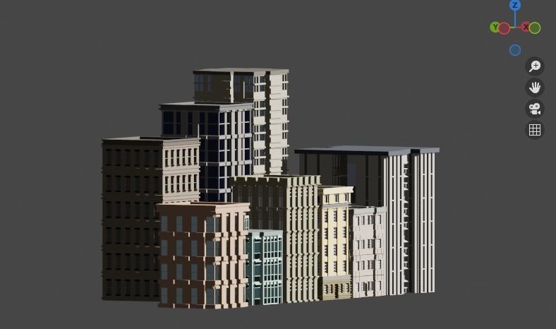 Incredible Pack Realistics Buildings Low-poly 3D model_7