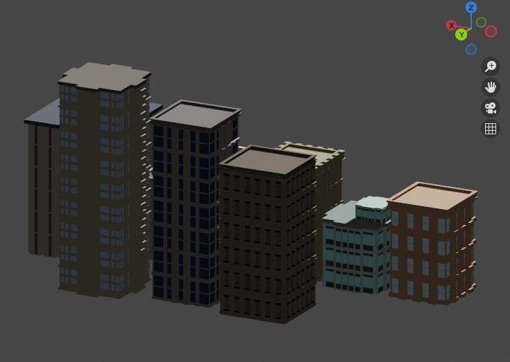 Incredible Pack Realistics Buildings Low-poly 3D model_62
