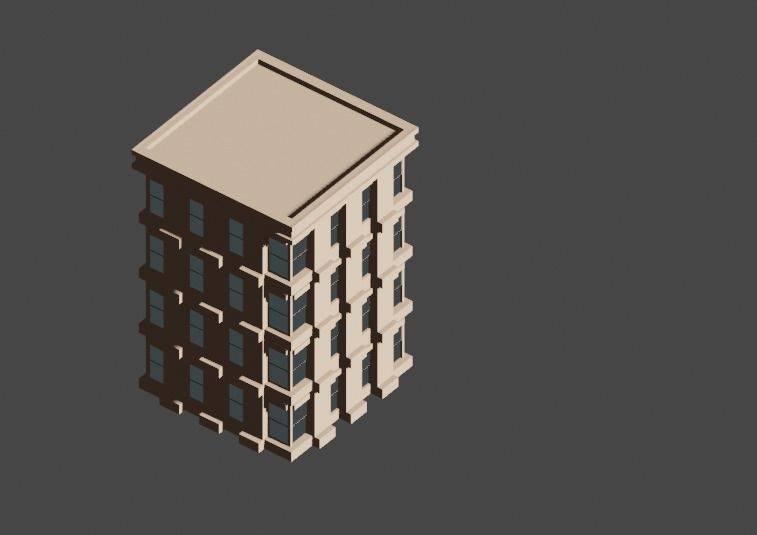 Incredible Pack Realistics Buildings Low-poly 3D model_45