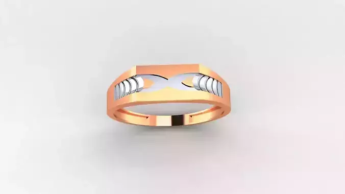 Plain Gold Light weight minimalist Mens Band Ring 3dm stl 