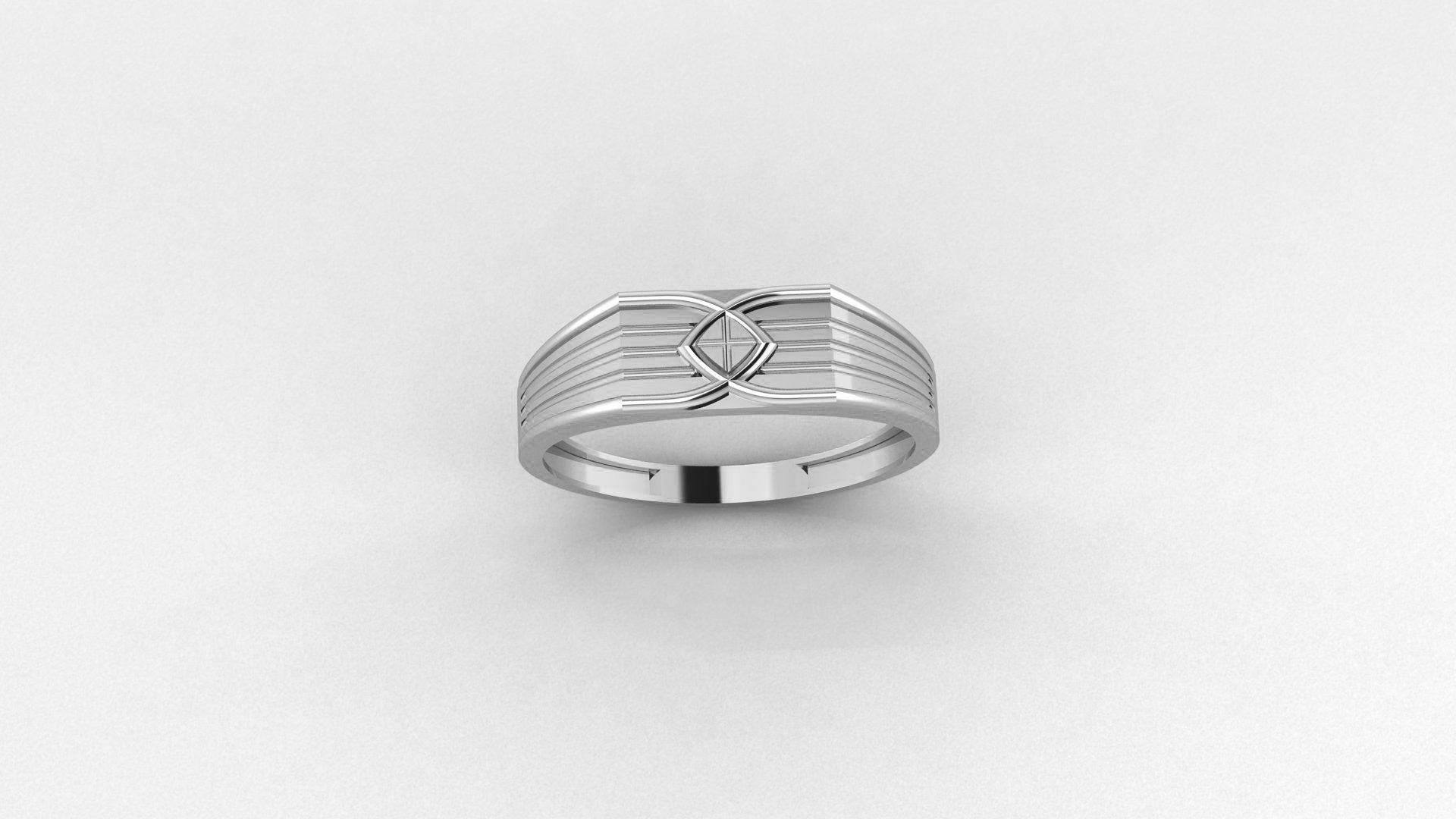 Plus Plain Gold Light weight Mens Band Ring 3dm stl  3D print model_2