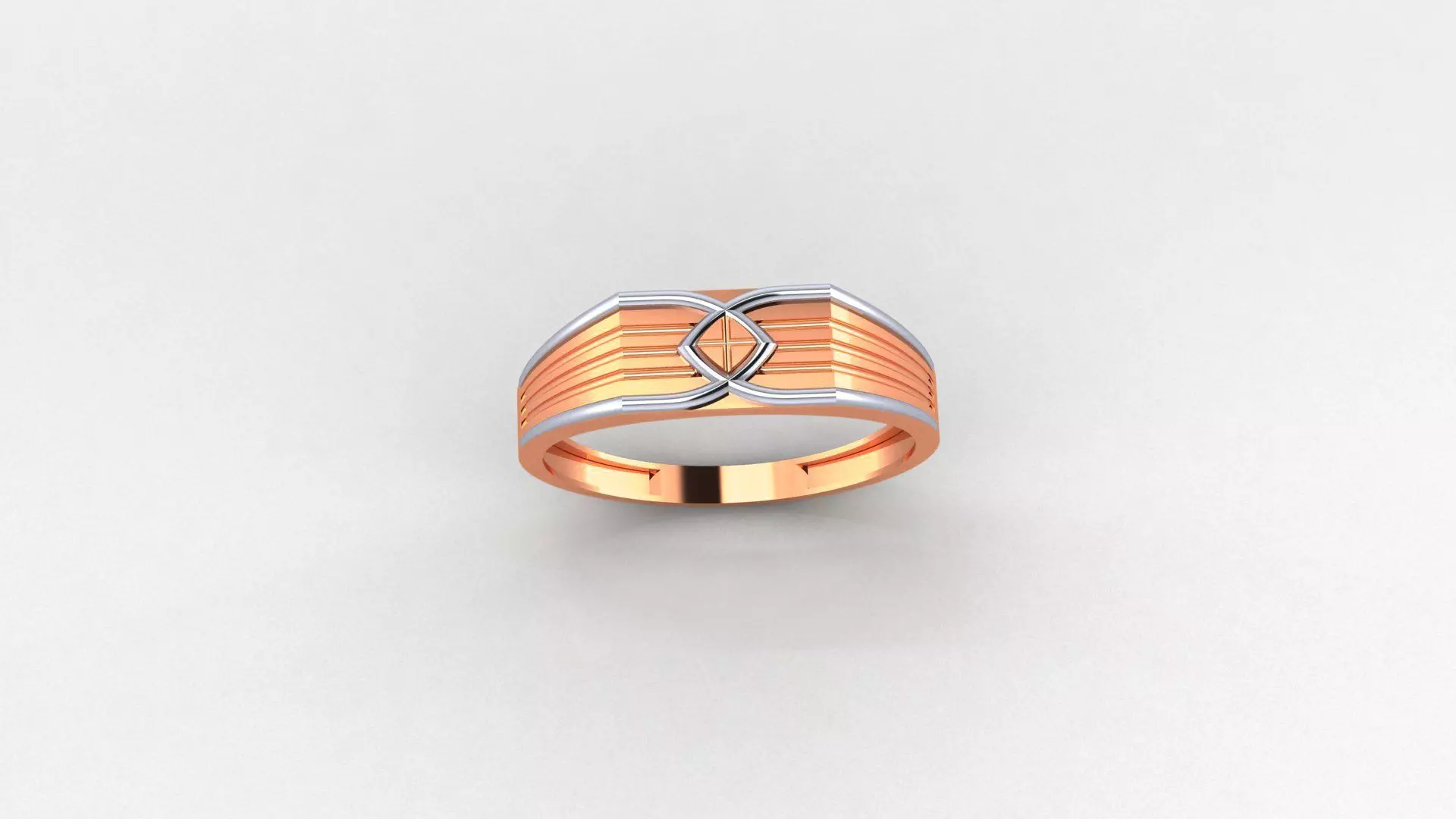 Plus Plain Gold Light weight Mens Band Ring 3dm stl  3D print model_0