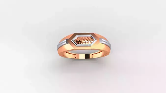 Plain Gold Light weight minimalist Mens Band Ring 3dm stl 