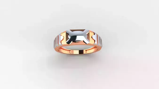 Plain Gold Light weight minimalist Mens Band Ring 3dm stl 