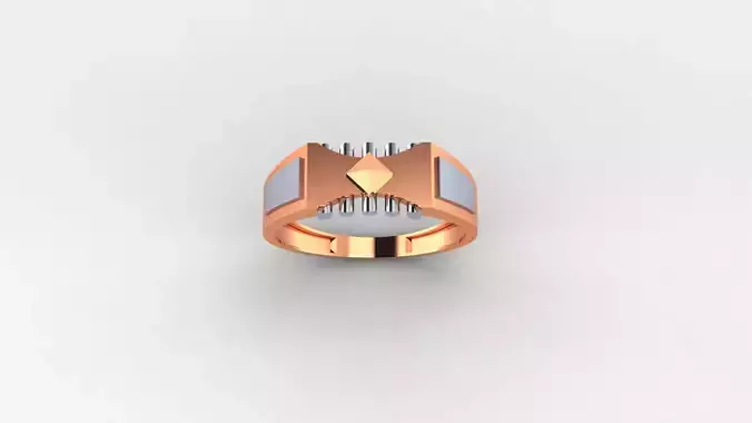 Plain Gold Light weight minimalist Mens Band Ring 3dm stl 