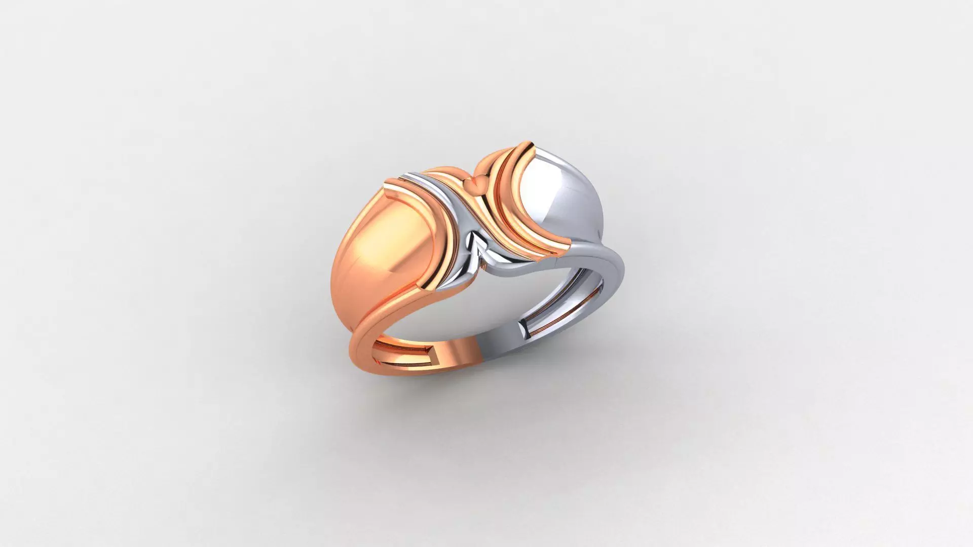 Plain Gold Light weight minimalist Mens Band Ring 3dm stl  3D print model_0