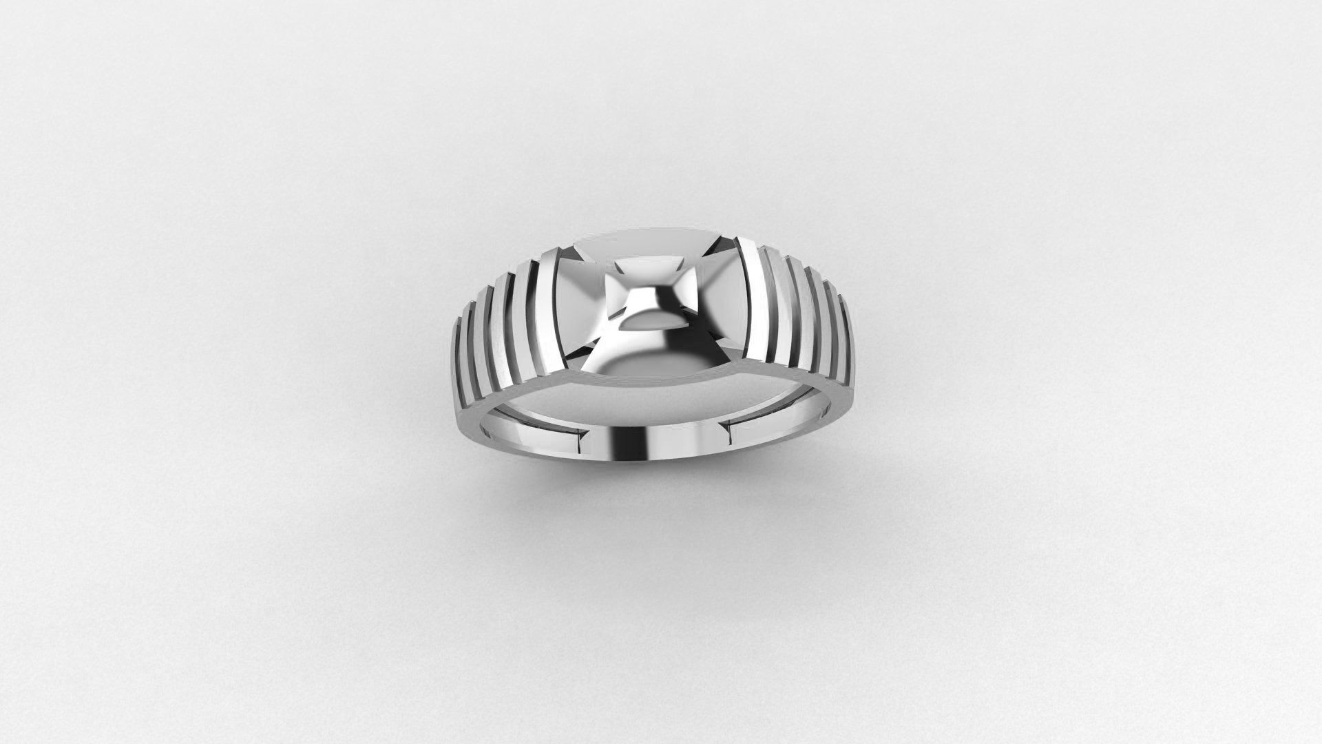 Plain Gold Light weight minimalist Mens Band Ring 3dm stl  3D print model_2