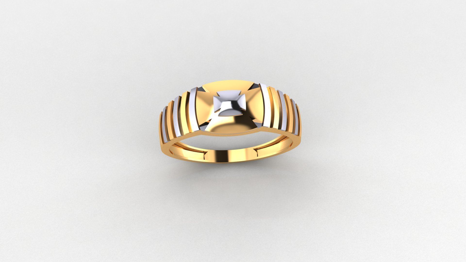 Plain Gold Light weight minimalist Mens Band Ring 3dm stl  3D print model_1