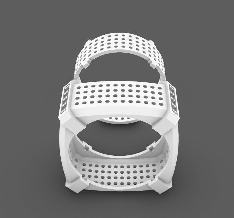 The ring with small diamonds 3D print model_6