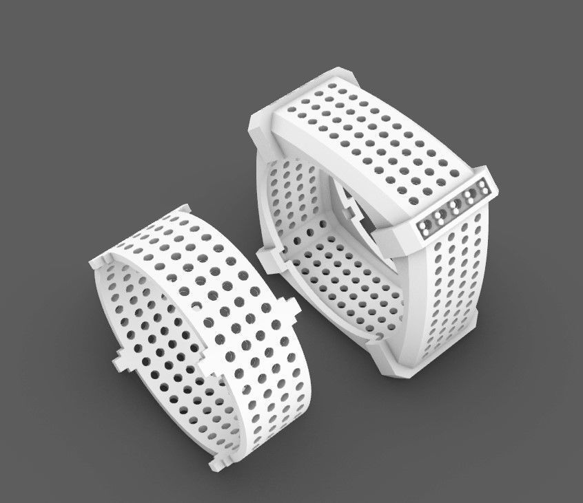 The ring with small diamonds 3D print model_5