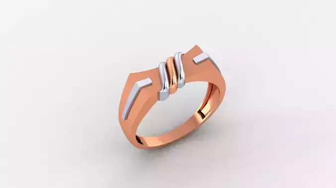 Plain Gold Light weight minimalist Mens Band Ring 3dm stl  3D print model
